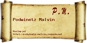 Podwinetz Malvin névjegykártya